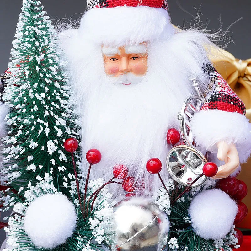 SD0379 Christmas Decorations Santa Claus Snowman Doll Ornament Window Display