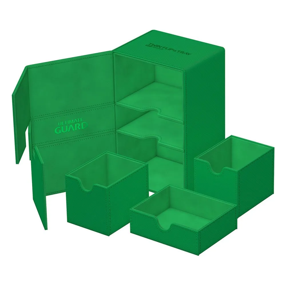 Ultimate Guard Twin Flip`n`Tray 160  XenoSkin Monocolor Green
