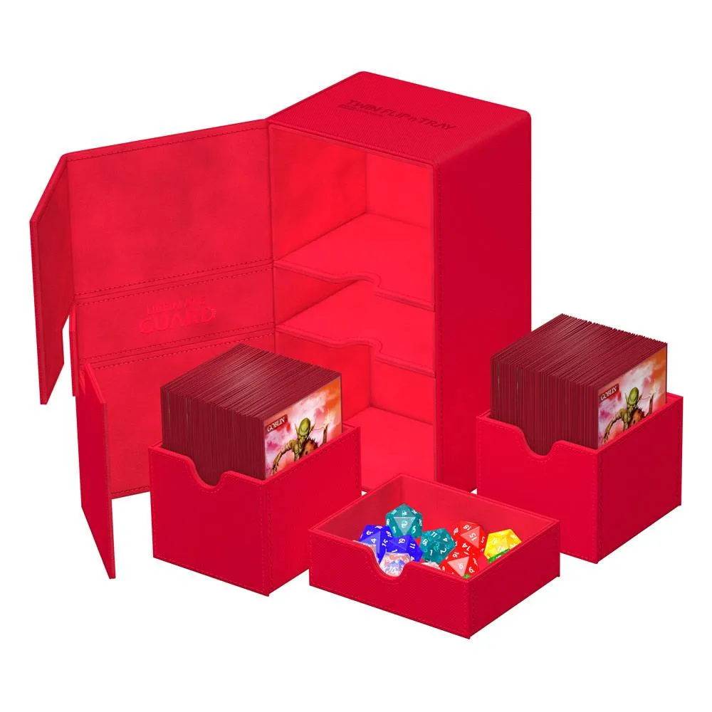 Ultimate Guard Twin Flip`n`Tray 200  XenoSkin Monocolor Red