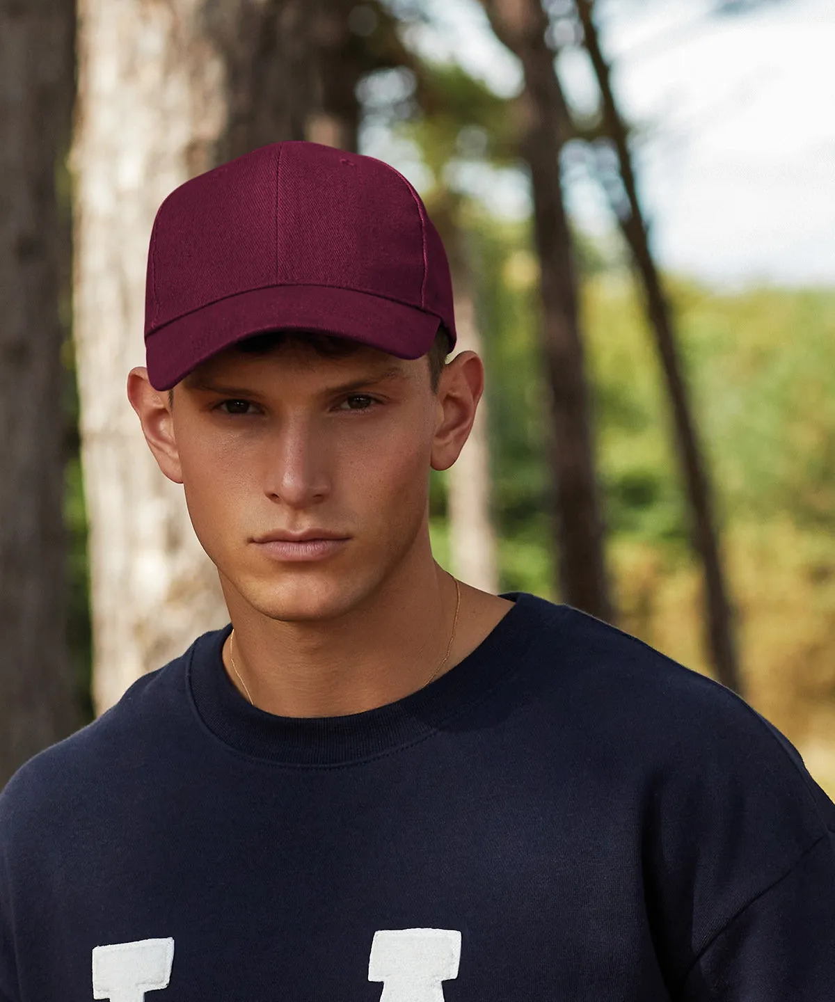 White - Pro-style heavy brushed cotton cap